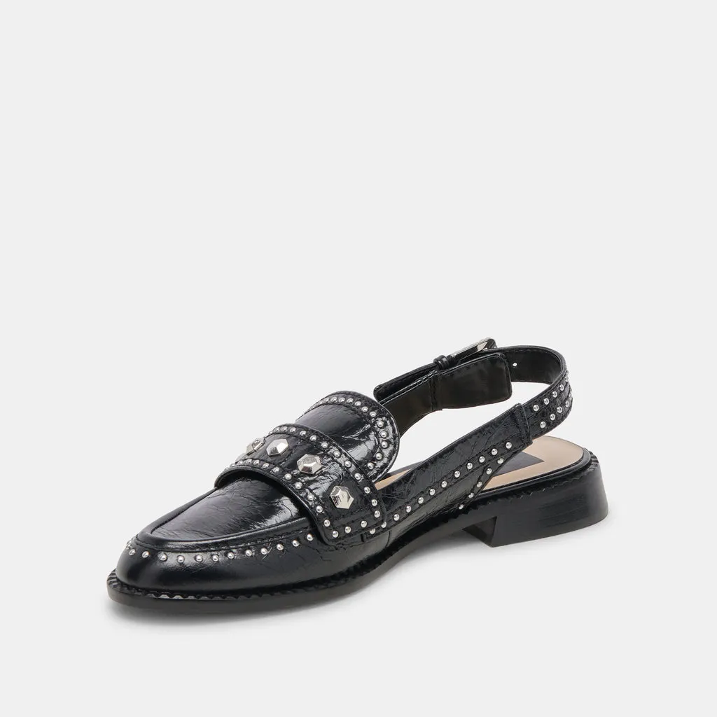 HARDI STUD LOAFERS MIDNIGHT CRINKLE PATENT– Dolce Vita 6988668960834