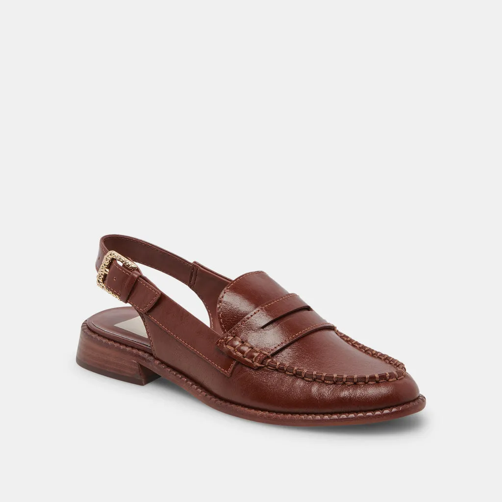 HARDI WIDE LOAFERS BROWN CRINKLE PATENT– Dolce Vita 6952669184066