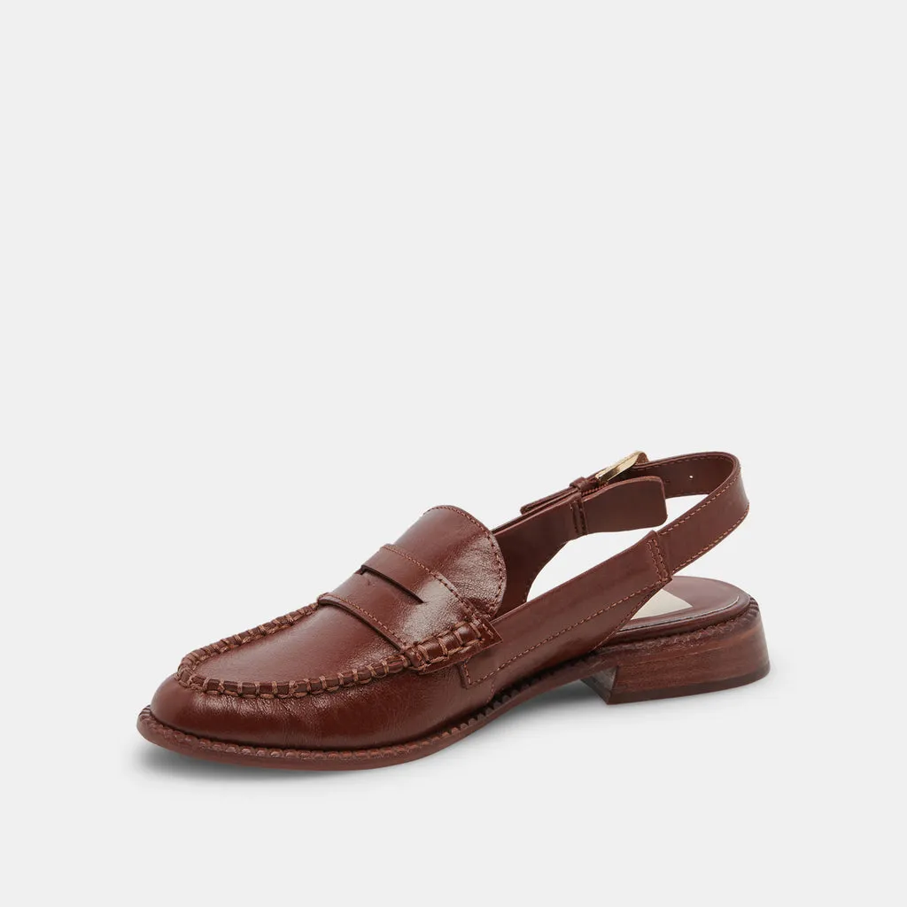 HARDI WIDE LOAFERS BROWN CRINKLE PATENT– Dolce Vita 6952669184066