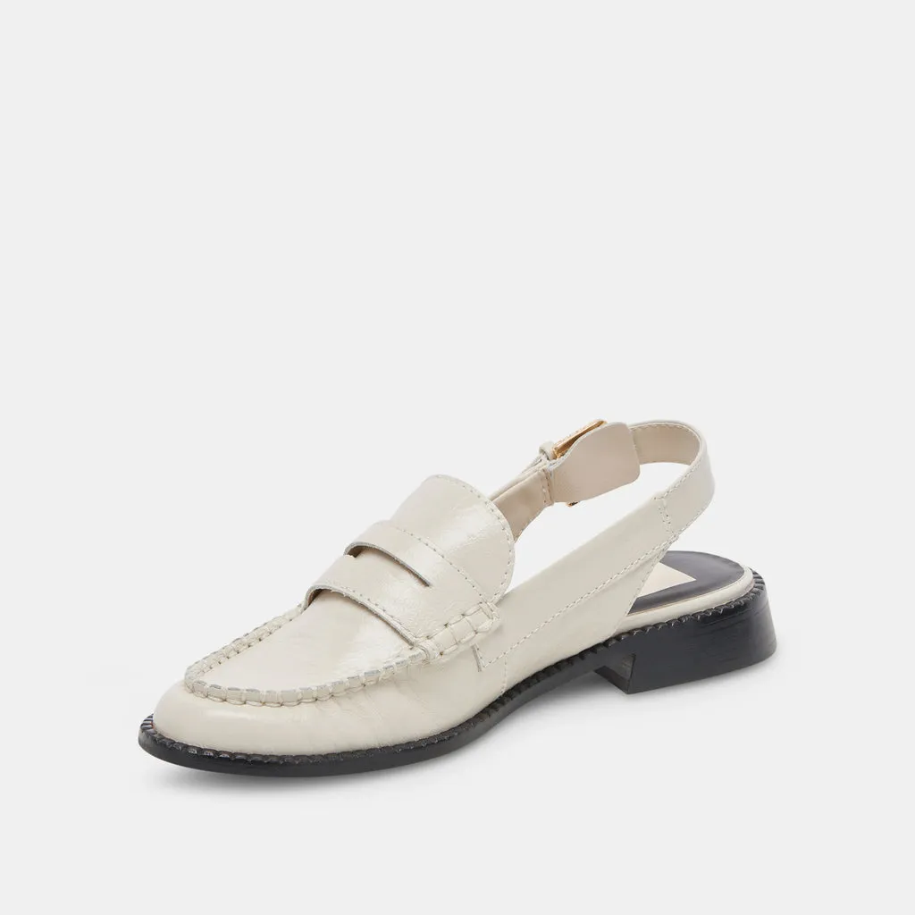 HARDI WIDE LOAFERS IVORY CRINKLE PATENT– Dolce Vita 6952669085762