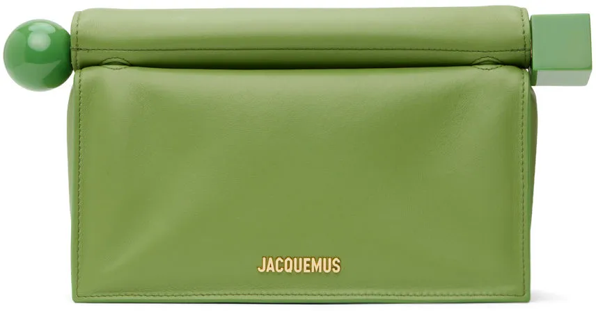 JACQUEMUS Green La Casa 'La pochette Rond Carré' Clutch