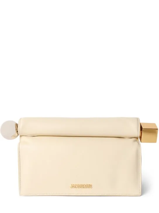 Jacquemus   La Pochette Rond Carre leather clutch 