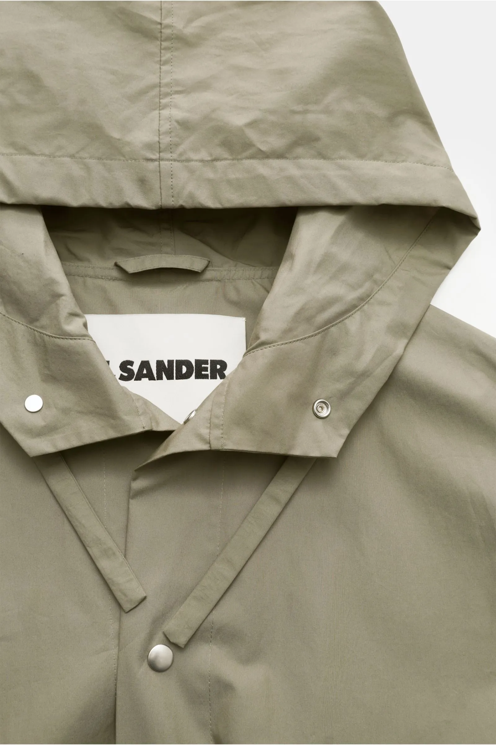 JIL SANDER popeline coat olive