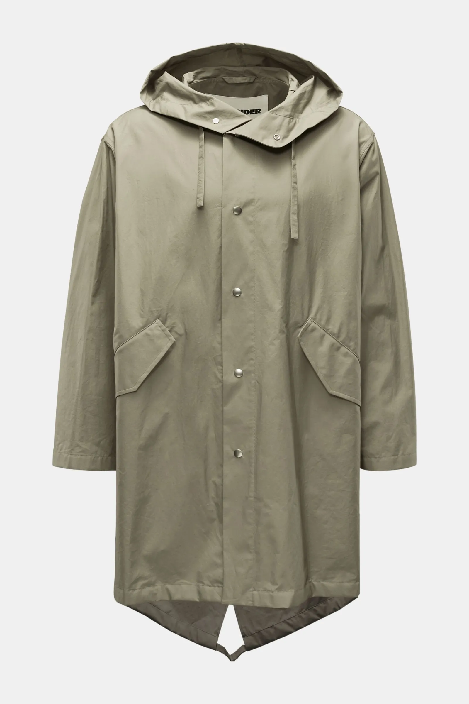 JIL SANDER popeline coat olive