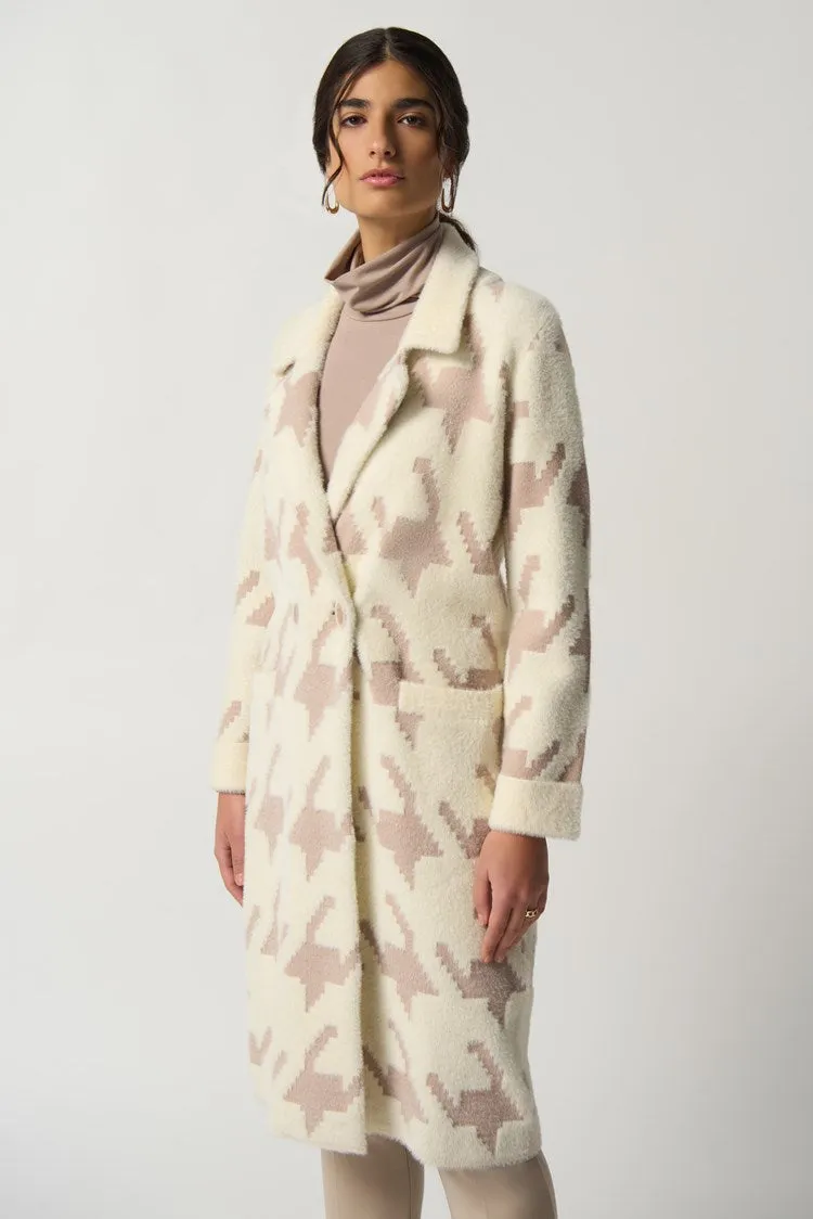 Joseph Ribkoff Houndstooth Straight Coat