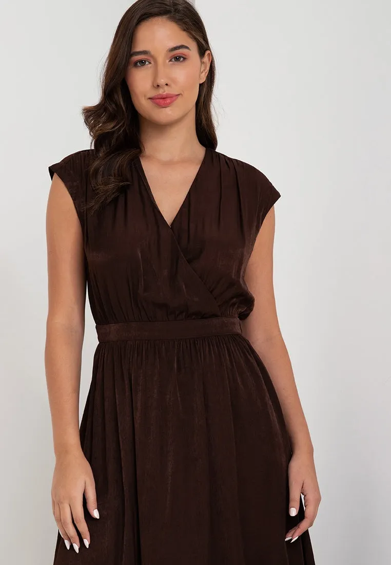 KALIE WRAP MIDI DRESS