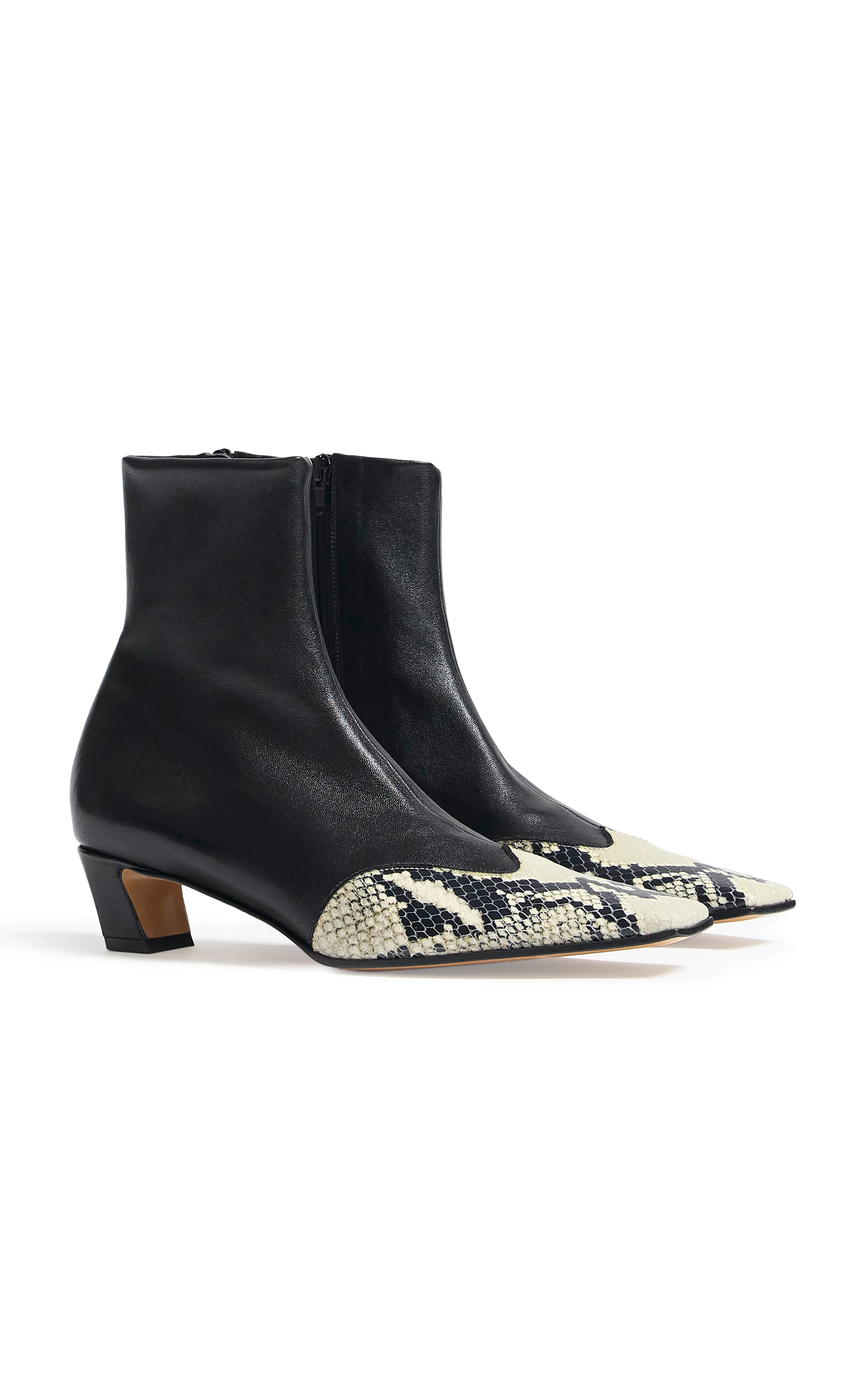 Khaite Dallas Leather Ankle Boots