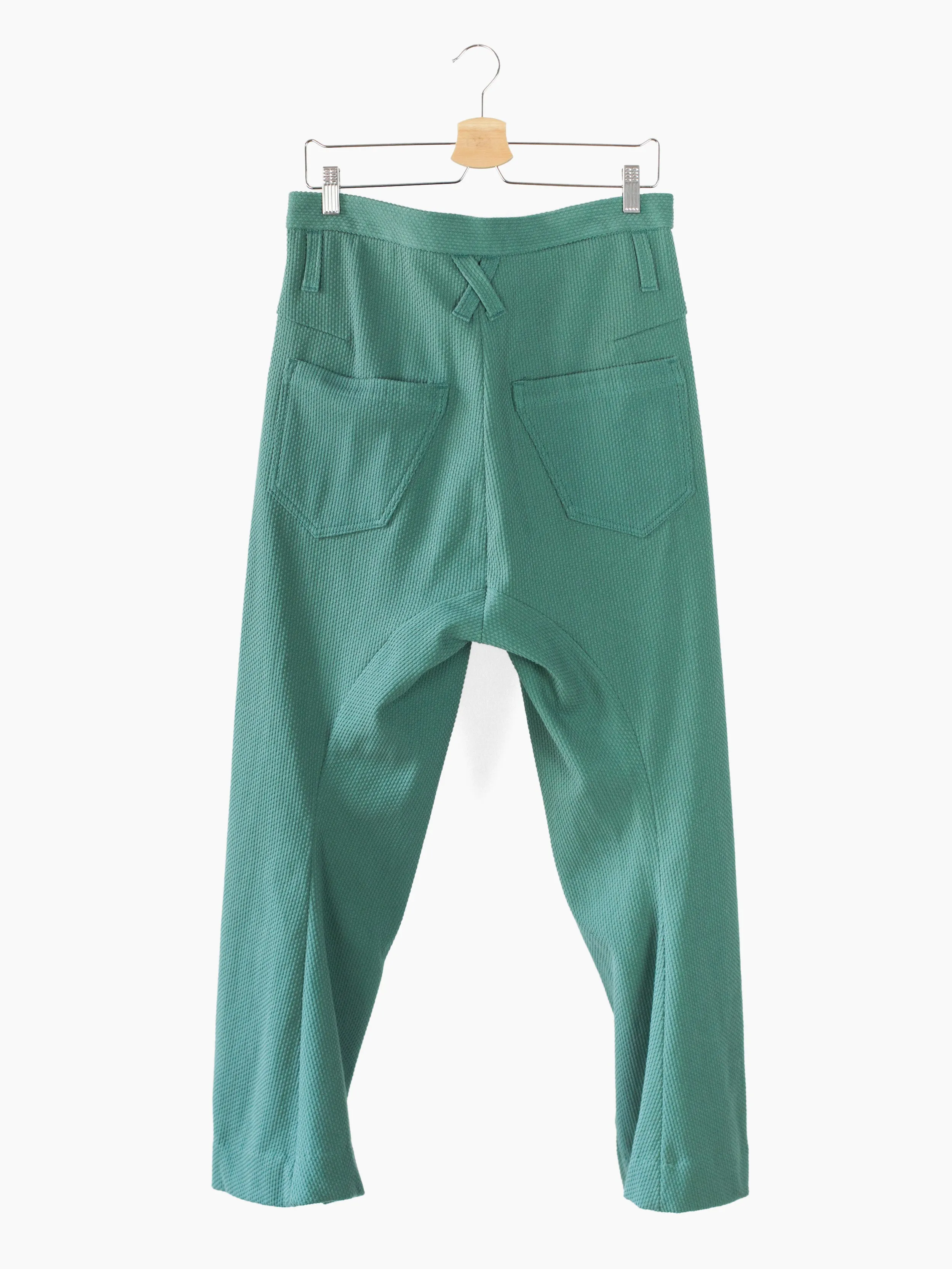 Kozaburo SS23 Copper Green Sashiko 3D Tailored Pants