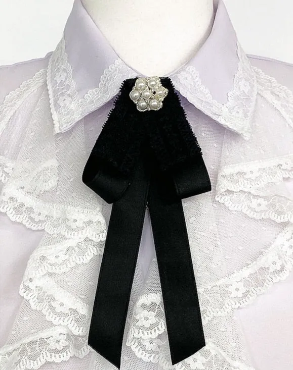 Light Academia Victorian Shirt with Lace