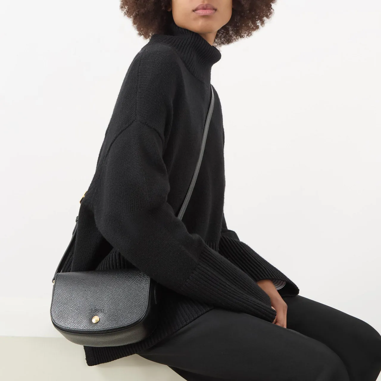 LONGCHAMP The Sustainable Edit Épure Flap Crossbody Bag - Black