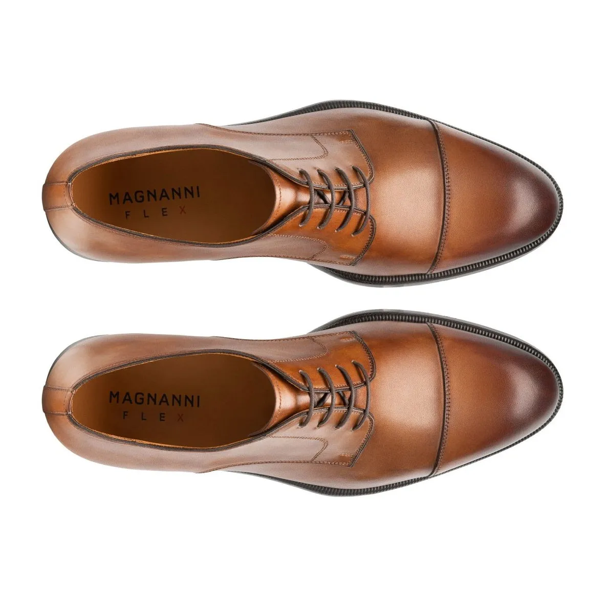 Magnanni 23309 Harlan Men's Shoes Brown Tabaco Calf-Skin Leather Derby Oxfords (MAG1042)