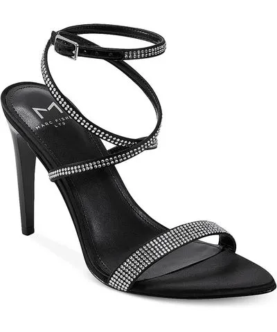 Marc Fisher LTD Cammile Womens Embellished Ankle Strap Heels