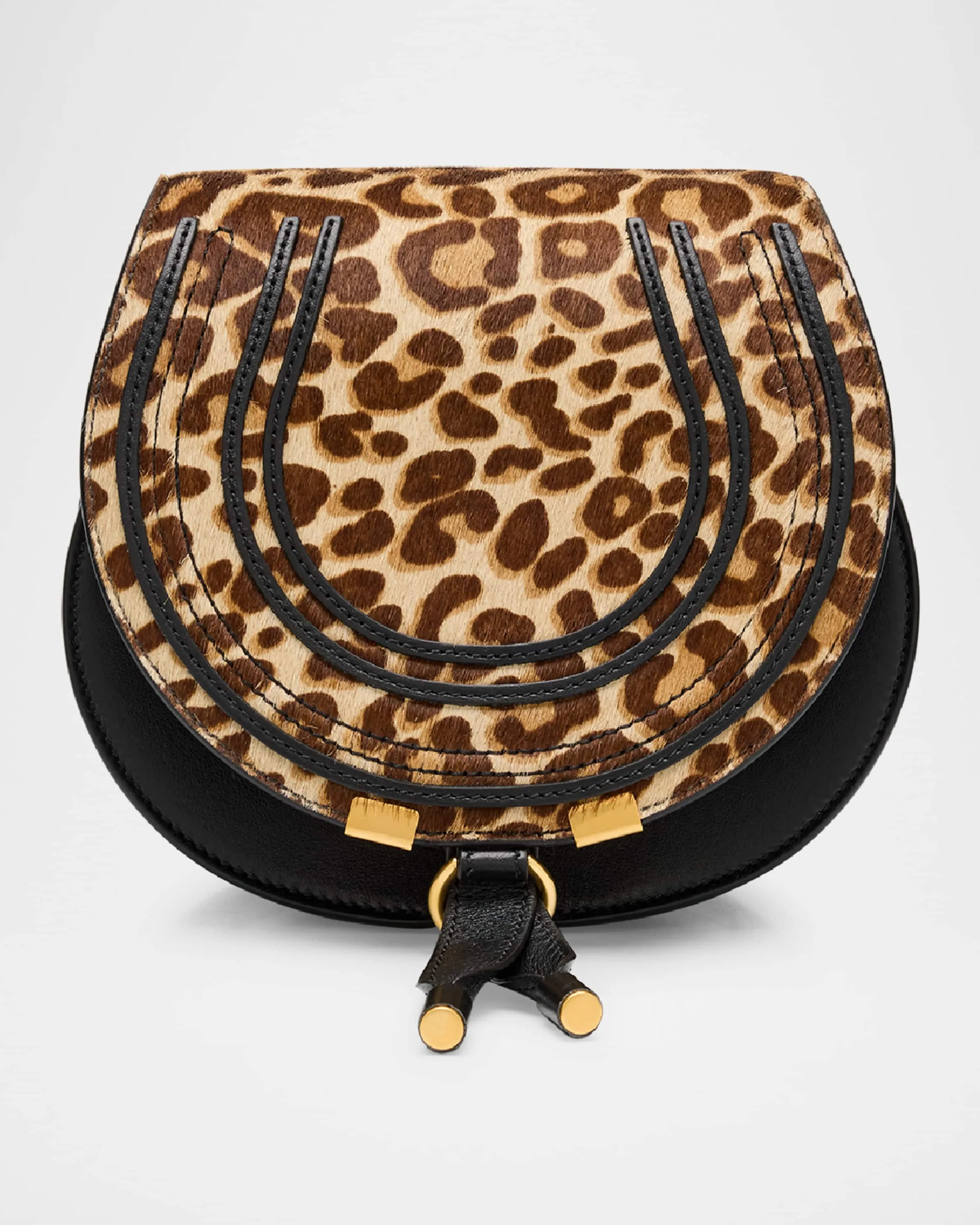 Marcie Small Crossbody Bag in Leopard-Print Calf Hair