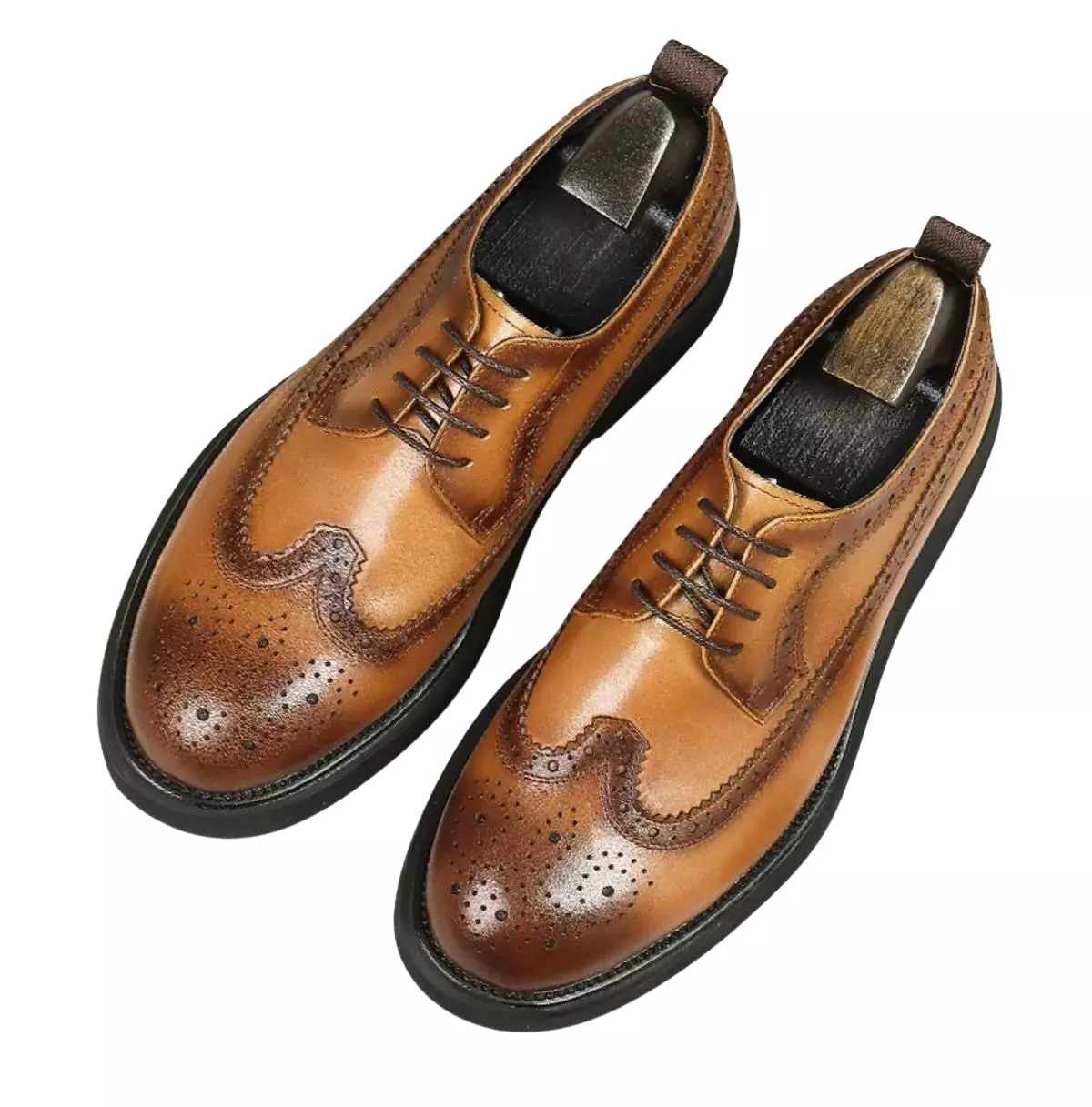 Men's Handmade Leather Classic Brogue Oxfords Dress Shoes