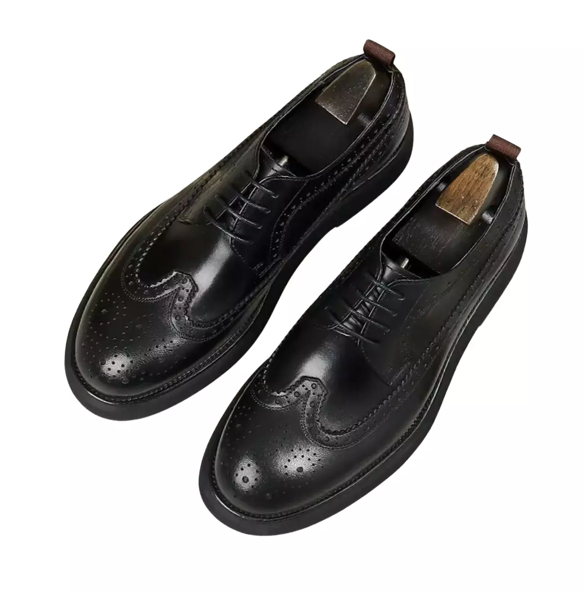 Men's Handmade Leather Classic Brogue Oxfords Dress Shoes