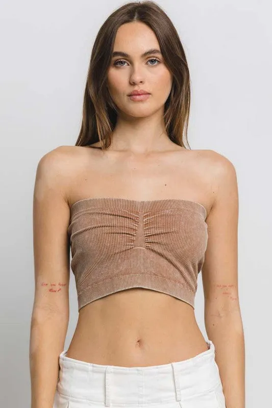 Mineral Wash Seamless Tube Top