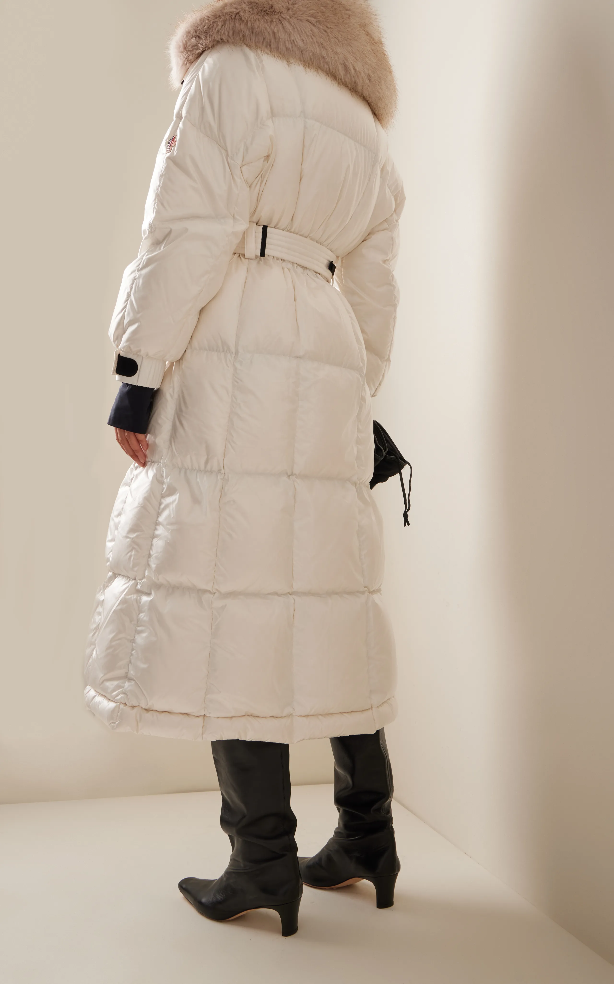 Moncler Grenoble Chamoille Belted Down Puffer Coat