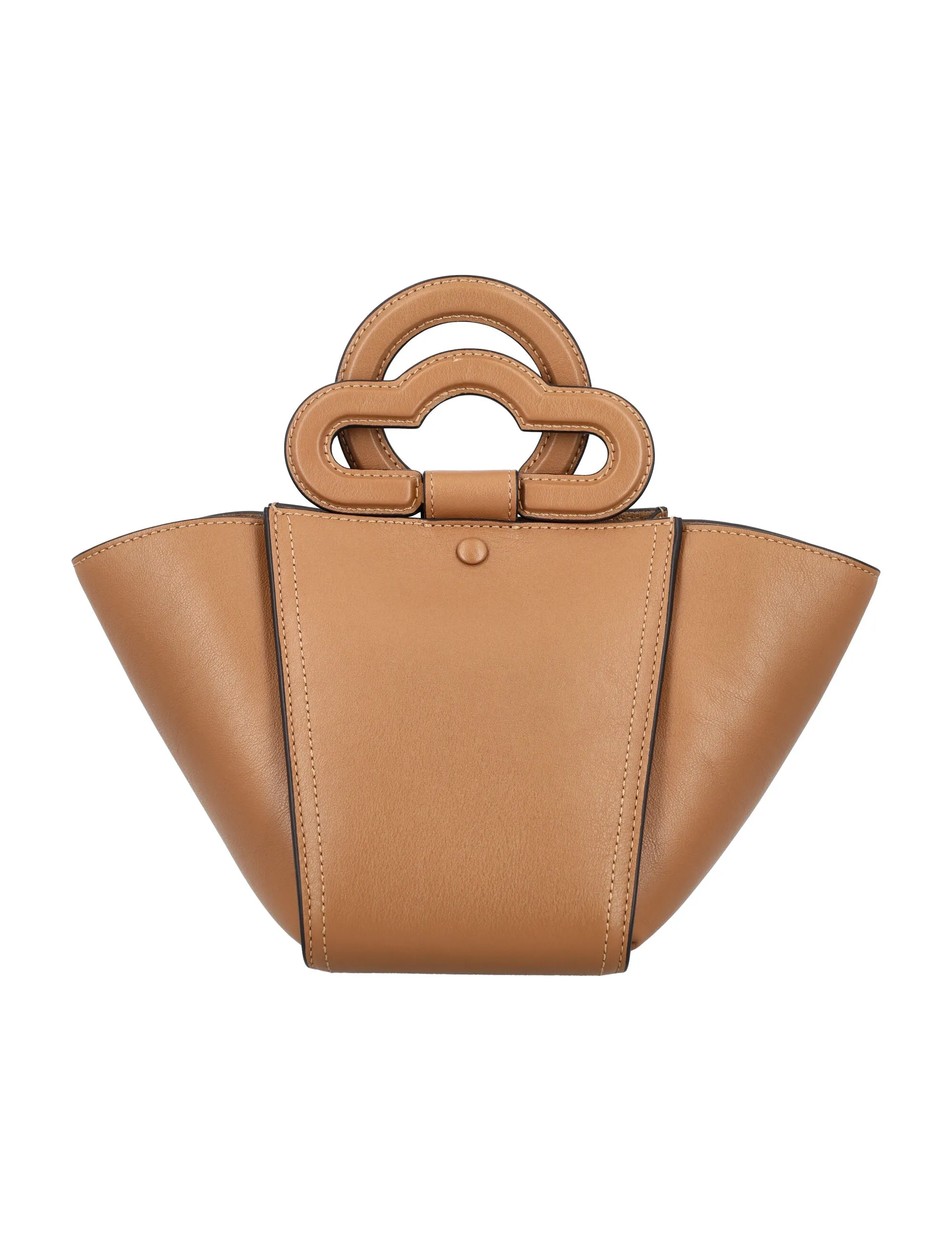 MULBERRY Mini Teak Leather Top-Handle Satchel with Shoulder Strap and Suede Lining, 26x16.5x16 cm