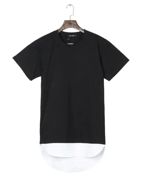 Oversize Long T shirt for Men with White Bottom Extension