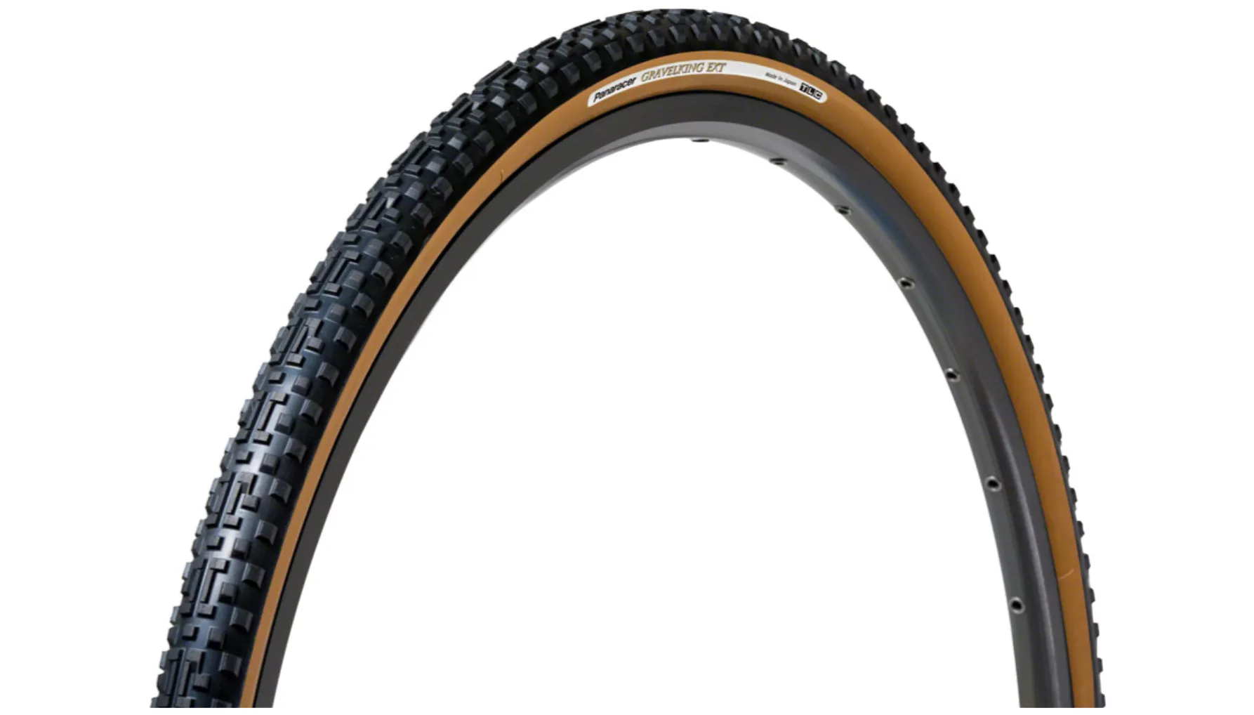 Panaracer GravelKing EXT Tire - 700 x 38, Tubeless, Folding, Black/Brown