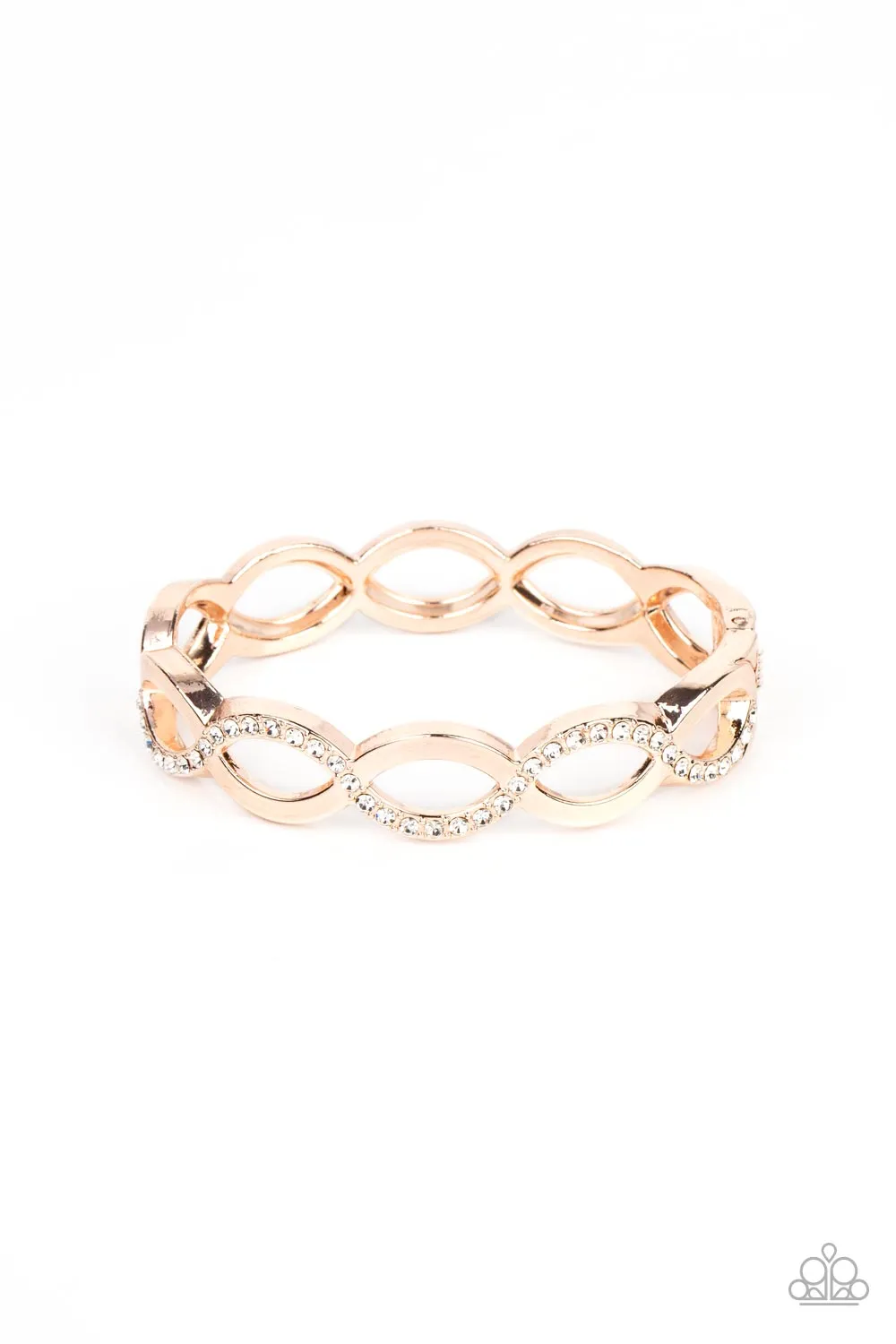 Paparazzi Bracelet ~ Tailored Twinkle - Rose Gold