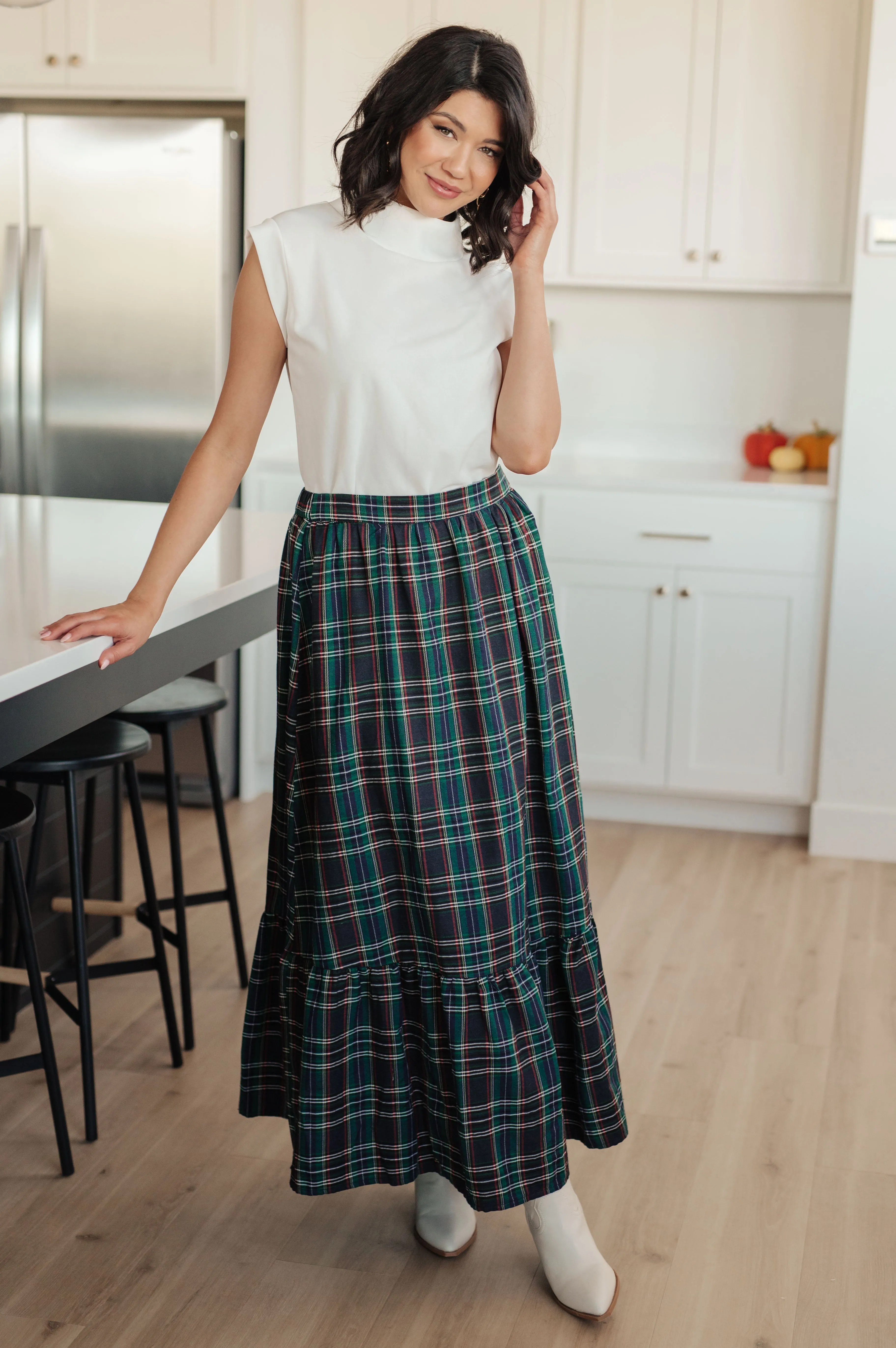 Plaid Maxi Skirt