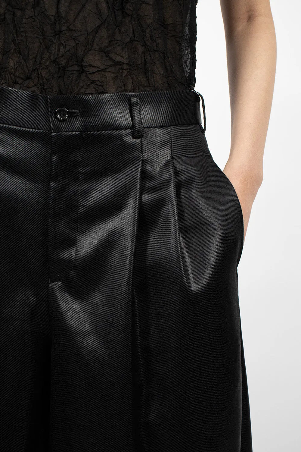 Pleat Culottes Black