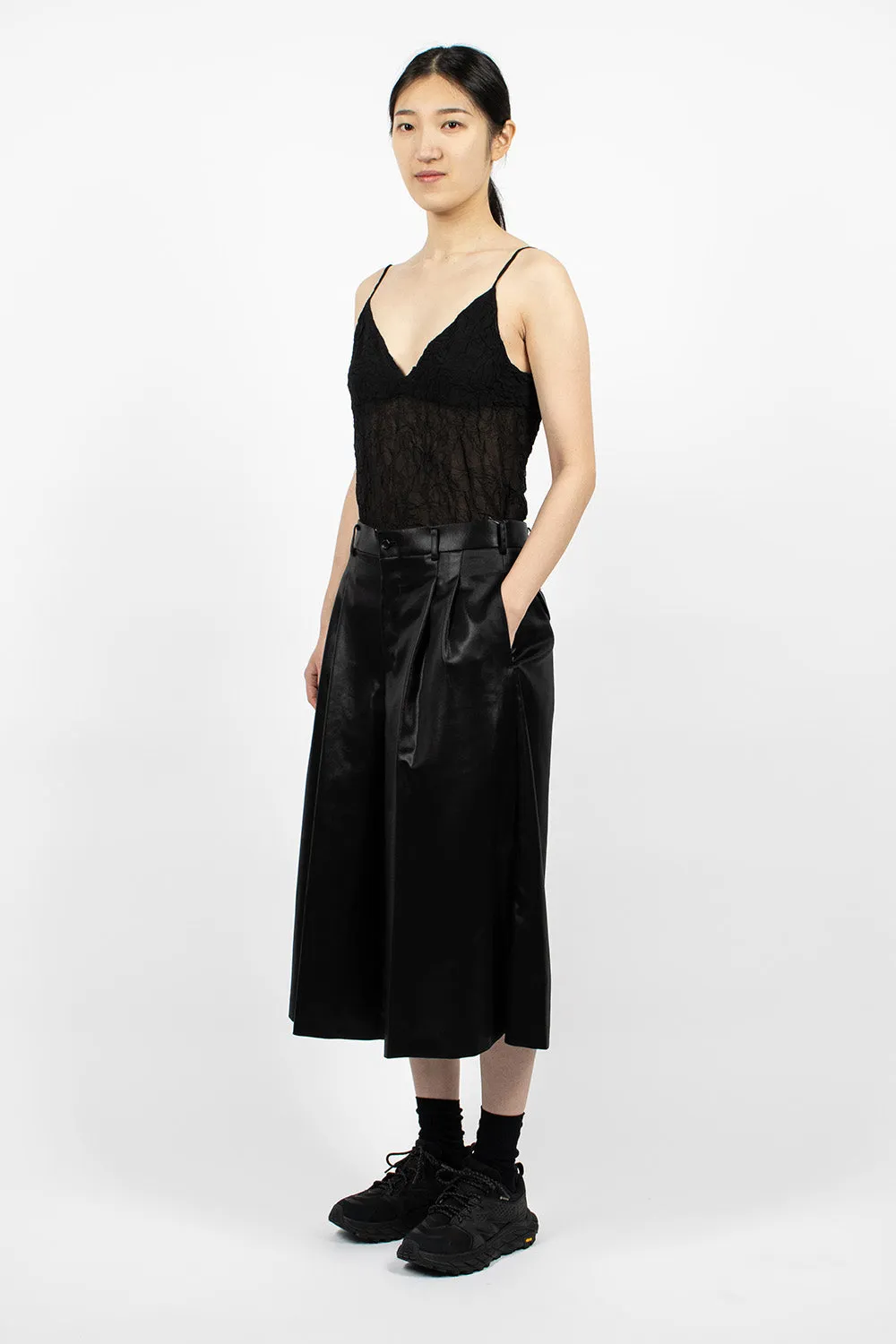 Pleat Culottes Black