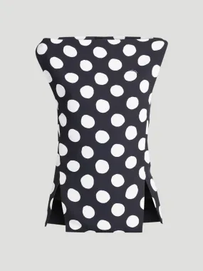 Polka Dot Sleeveless Top