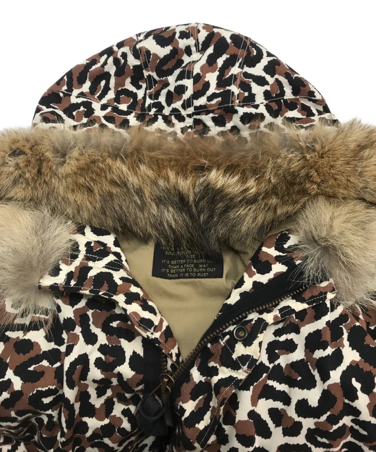 [Pre-owned] WACKO MARIA M-1948 Leopard Mod Coat M-48/Hooded Coat/