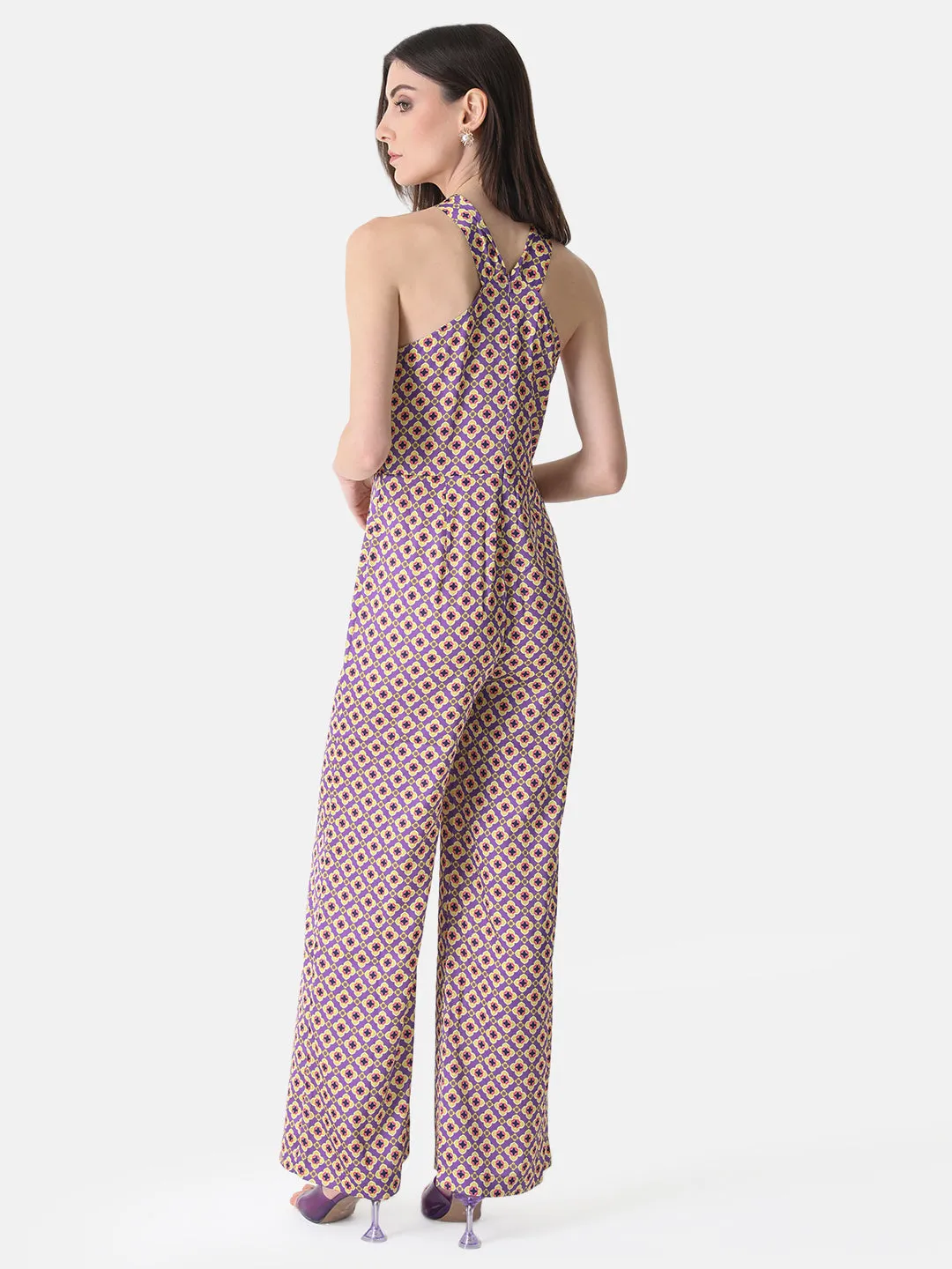 Printed Halter Neck Jumpsuit