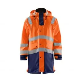 Rain Coat High Vis Level 2 4306 High Vis Oranje/Marine - Blåkl&