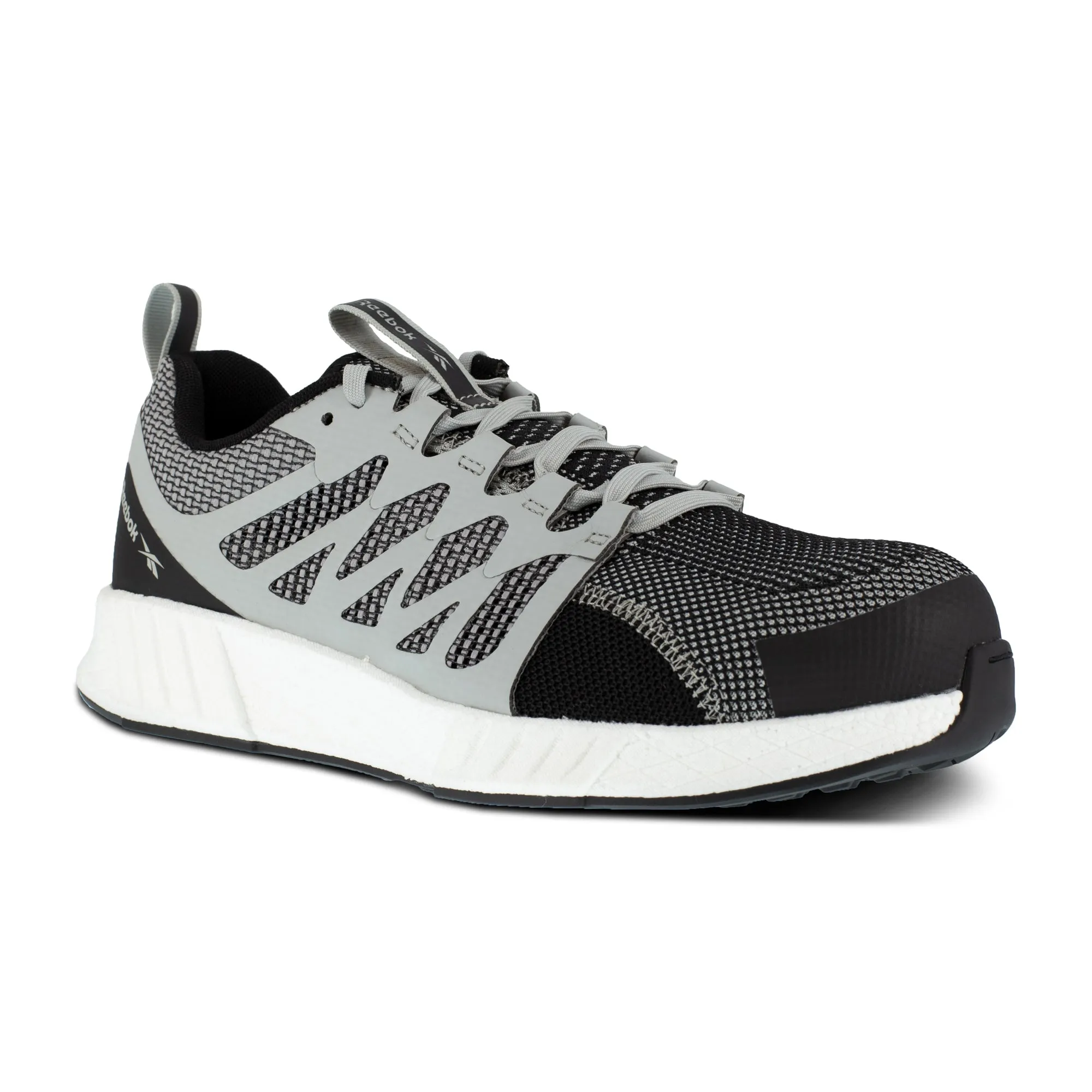 Reebok Mens Grey/White Textile Oxfords Fusion Flexweave Work CT