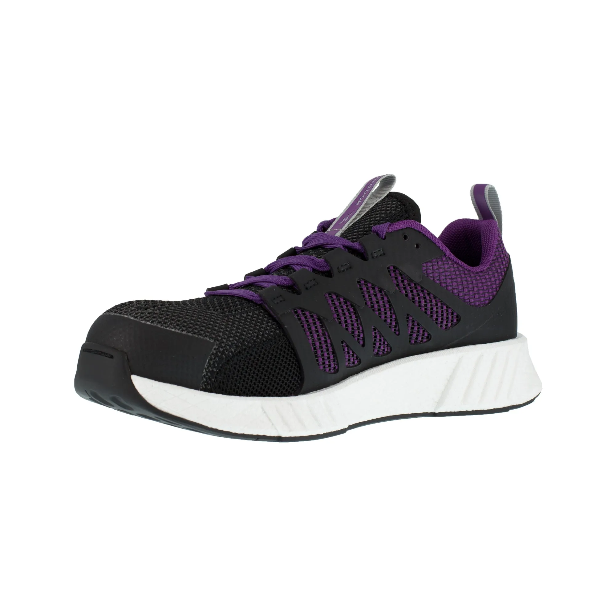 Reebok Womens Black/Purple Textile Oxfords Fusion Flexweave Work CT