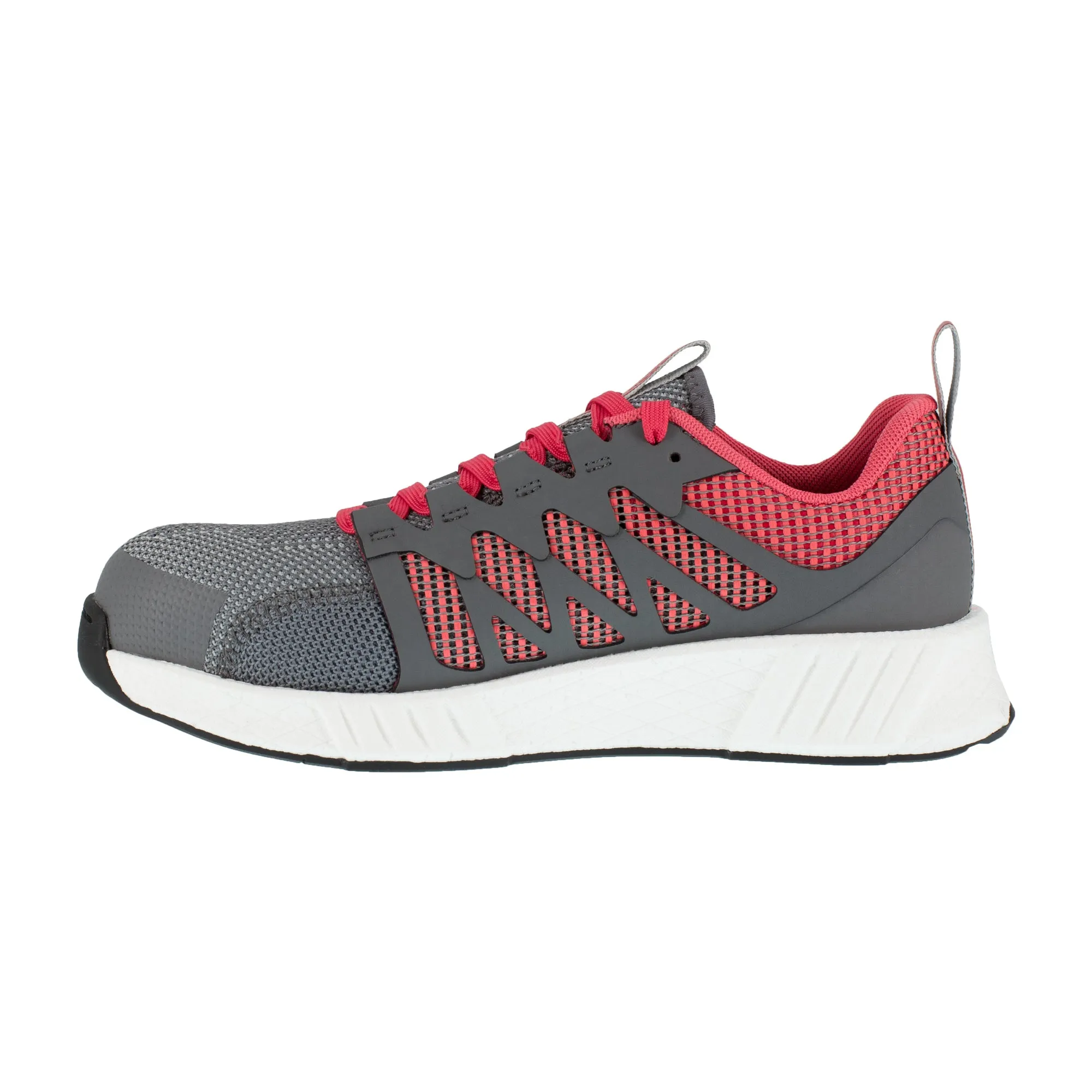 Reebok Womens Grey/Red Textile Oxfords Fusion Flexweave Work CT