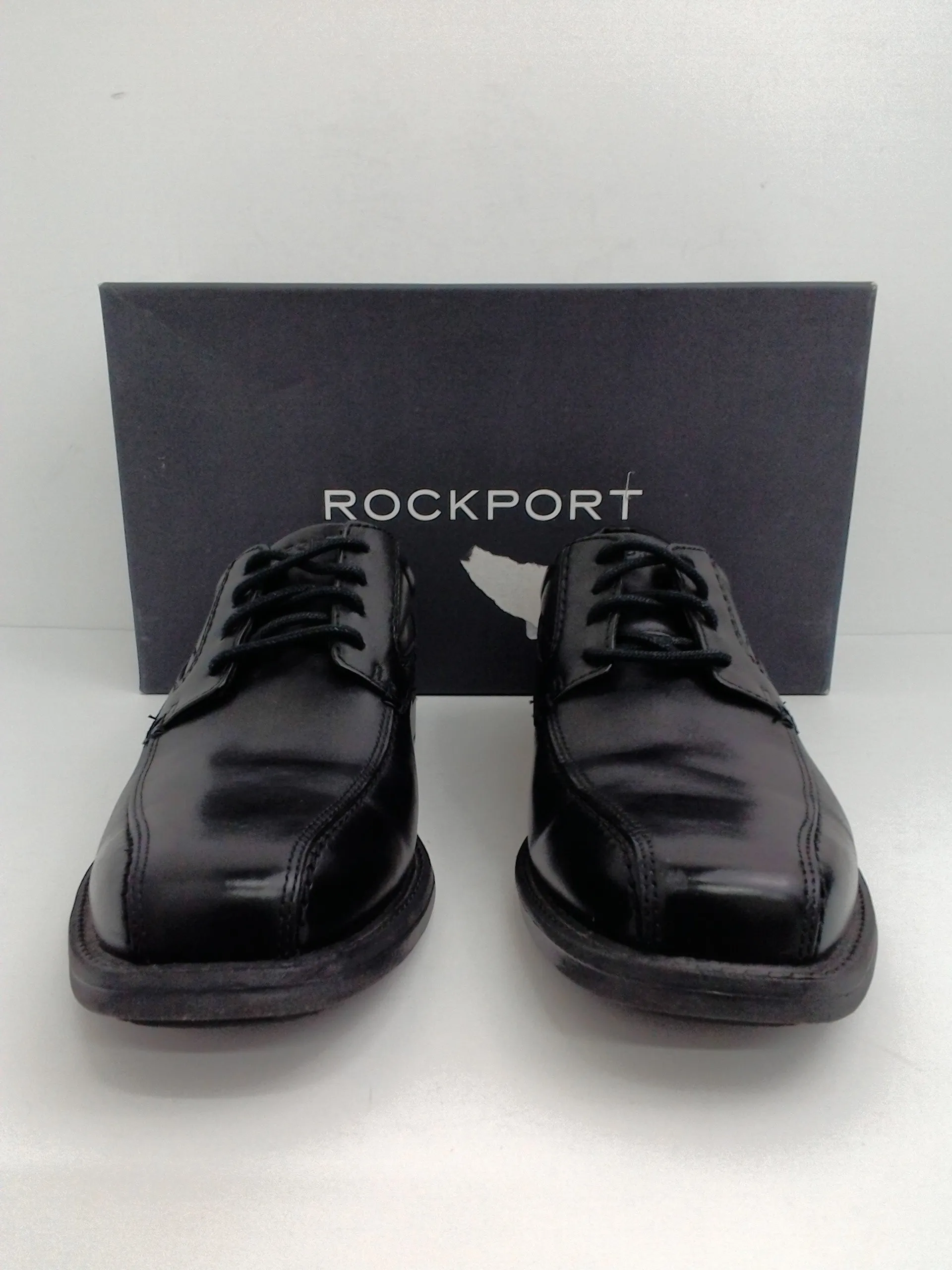 Rockport Men's Black Leather Whitner Oxfords Size 8 M