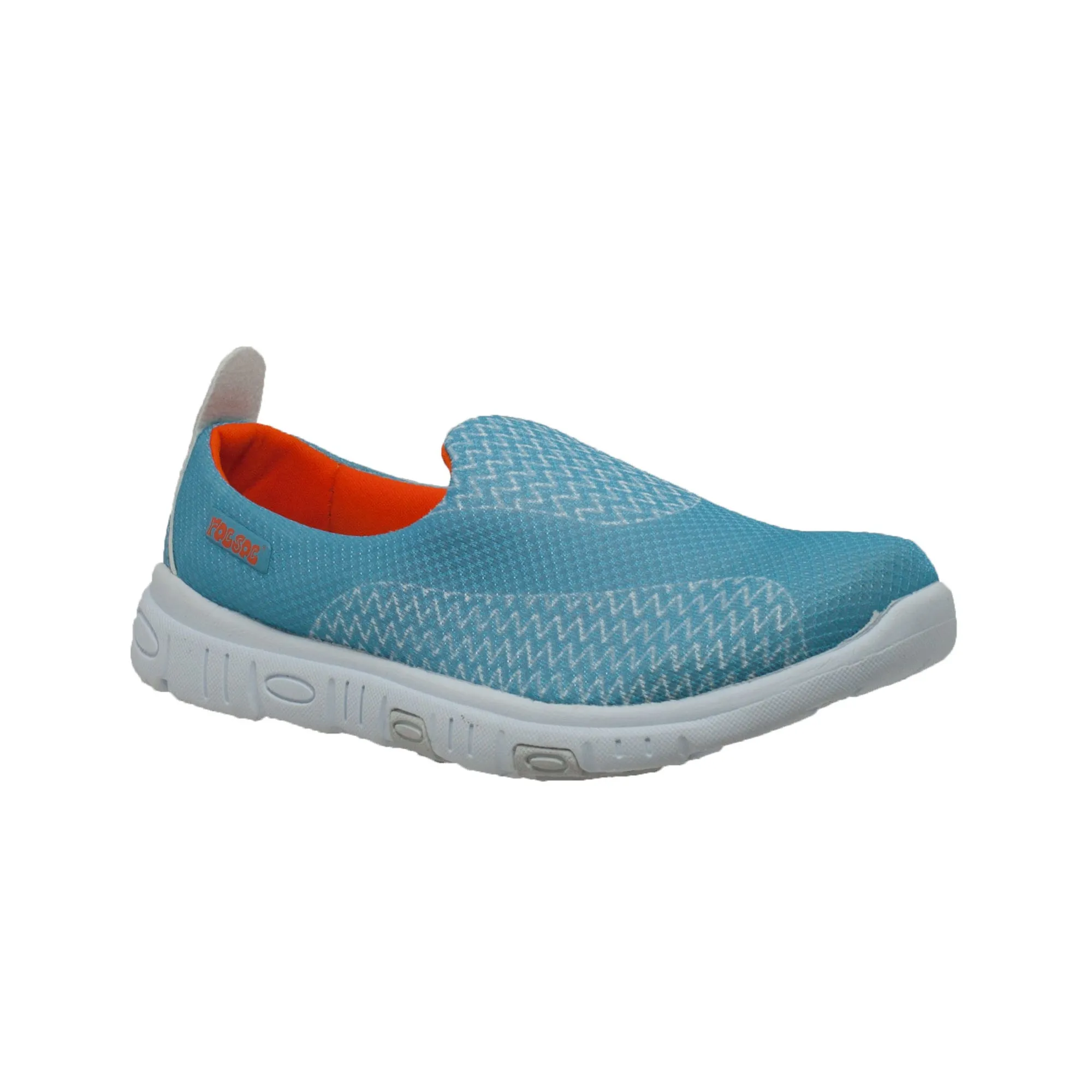 Rocsoc Womens Blue/Orange Comfort Stride Slip On Mesh