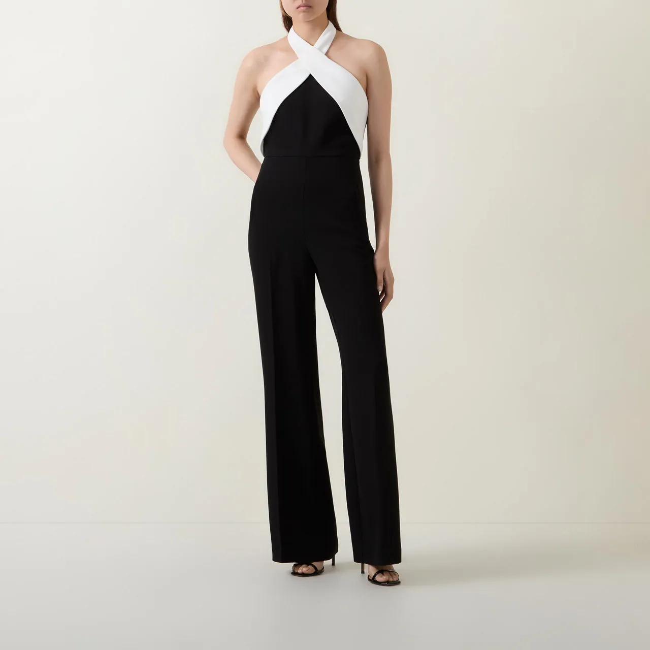 ROLAND MOURET Monochrome Jumpsuit - Black