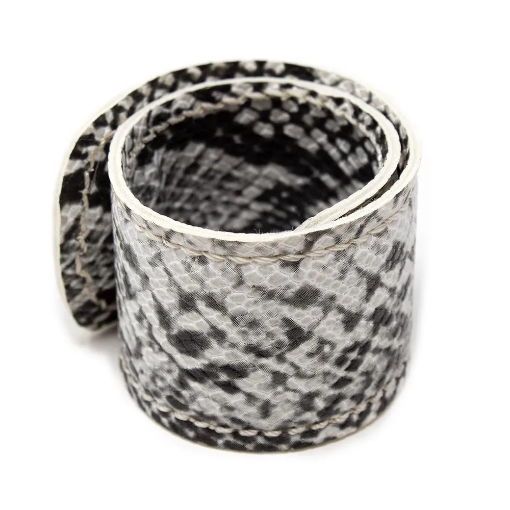 Snake Skin Wrap Bracelet Black/White