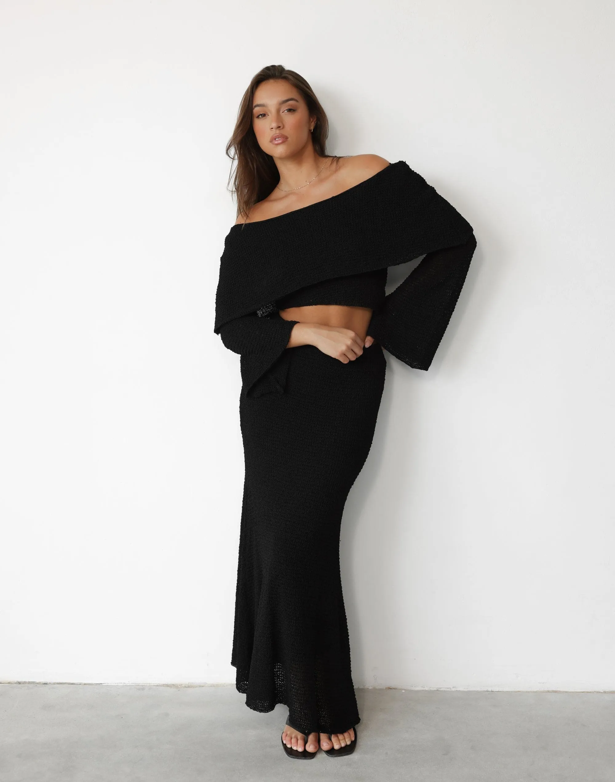 Sundown Maxi Skirt (Black)