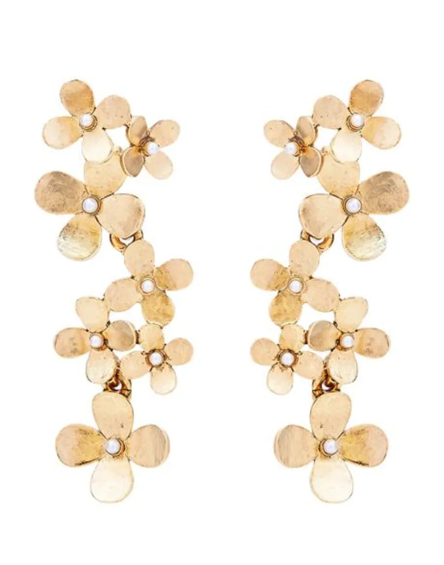 TAILORED HYDRANGEA CASCADE EARRINGS