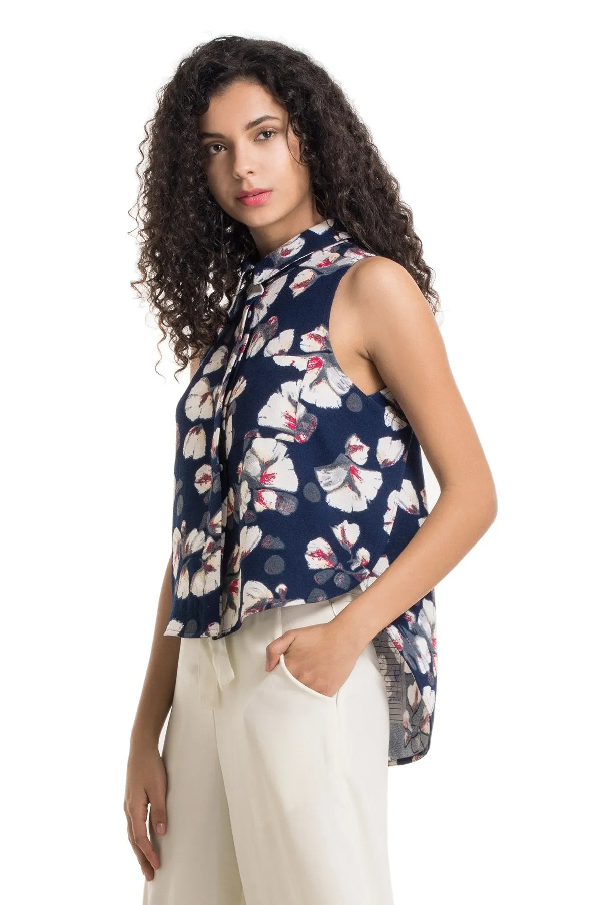 Tessy Floral Wrap Shirt