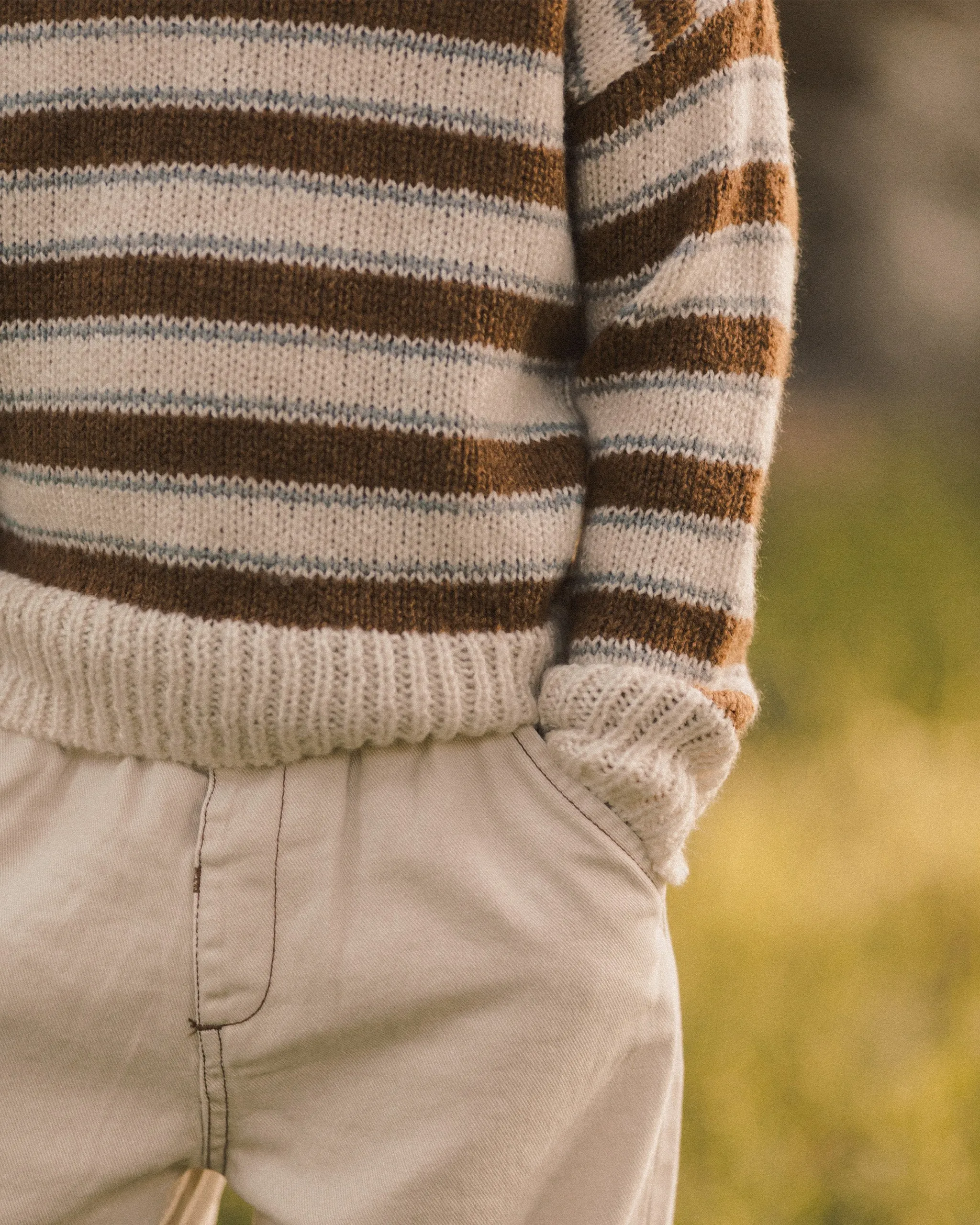 The Aspen Sweater by Rylee + Cru - Saddle Stripe - KIDS