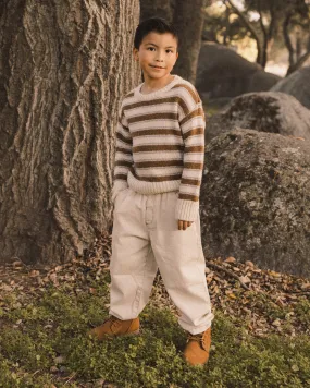 The Aspen Sweater by Rylee + Cru - Saddle Stripe - KIDS