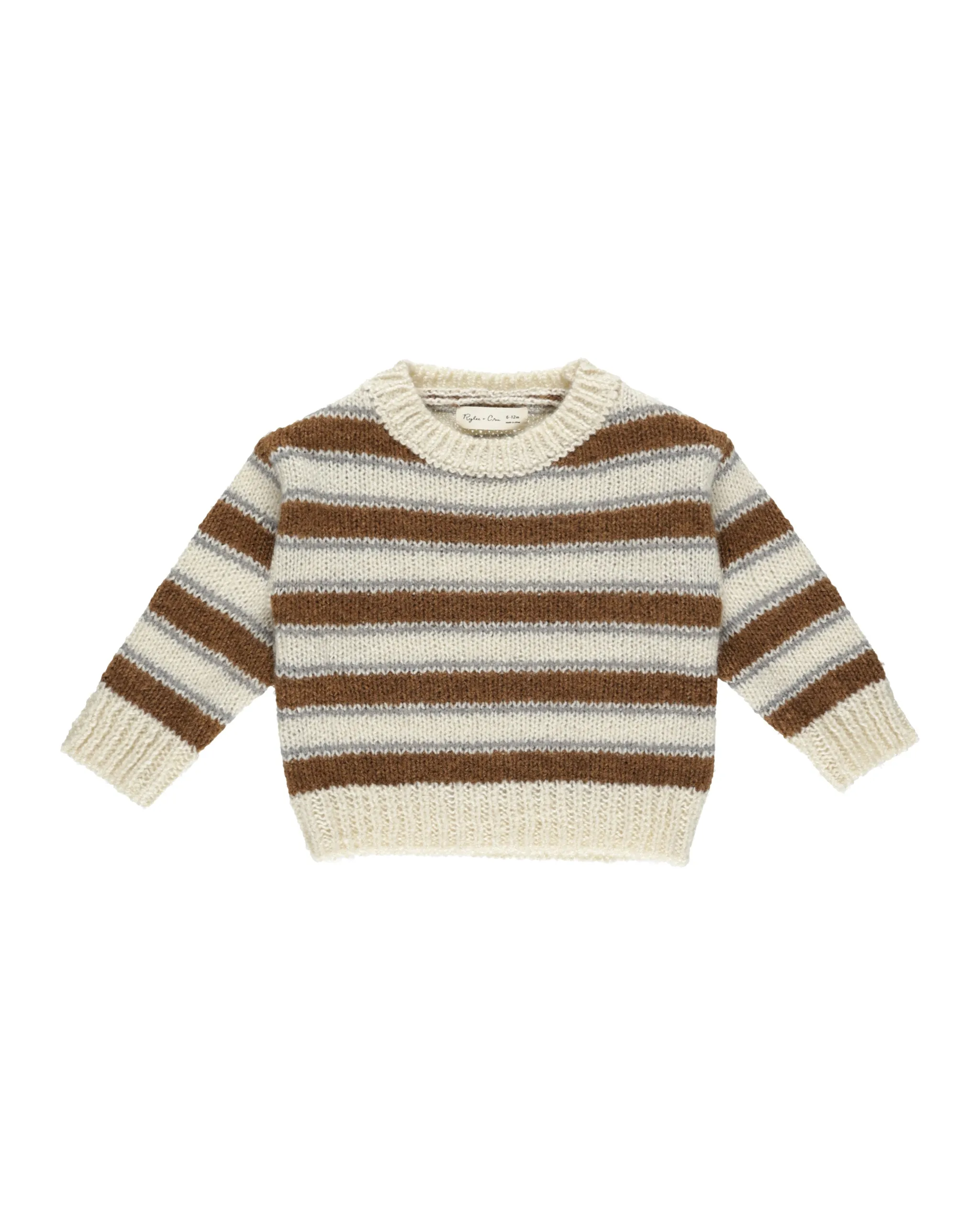 The Aspen Sweater by Rylee + Cru - Saddle Stripe - KIDS