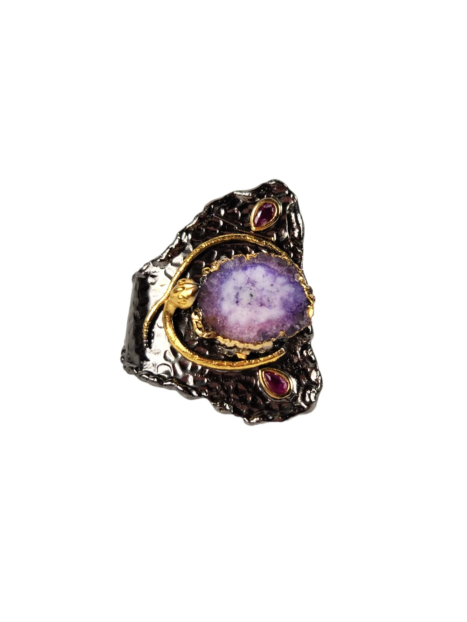 The Milly Wearable Art Solar Quartz Wrap Ring Collection