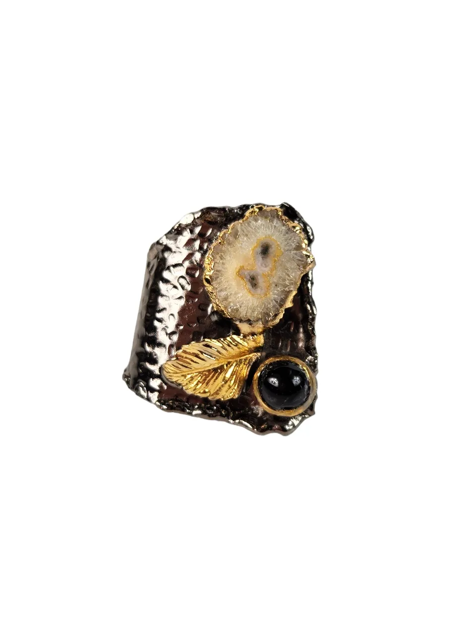 The Milly Wearable Art Solar Quartz Wrap Ring Collection