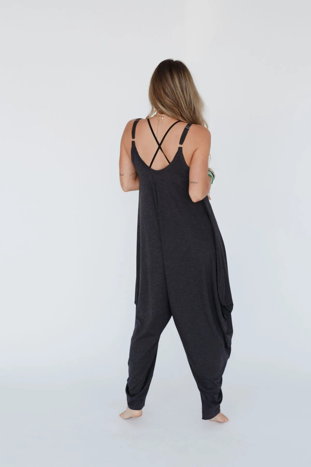 The Perfect Harem Jumpsuit - Charcoal