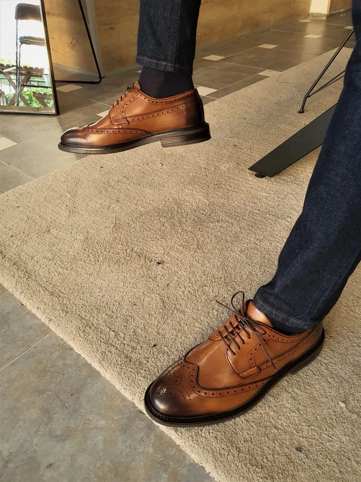 Torino Tan Wingtip Oxfords