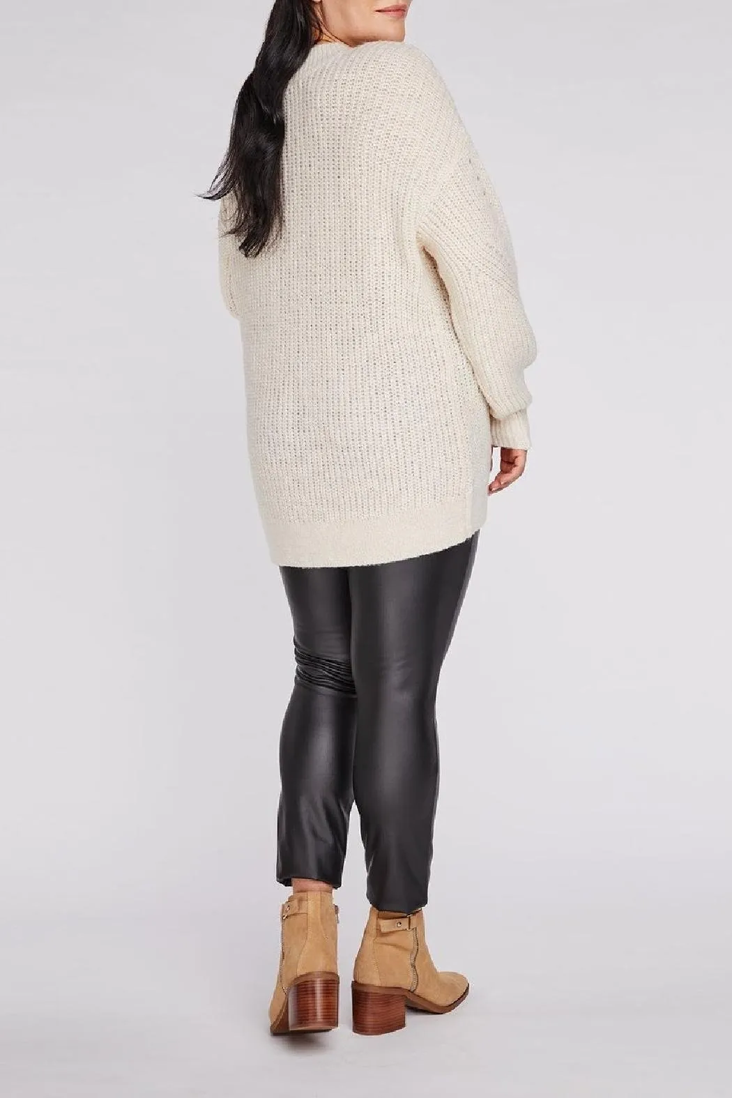 V-Neck Pointelle Sweater